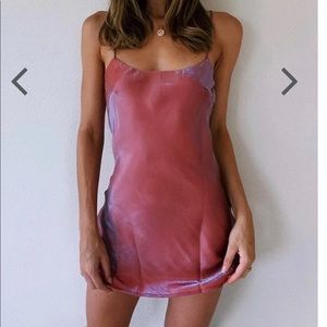 NWT Verge Girl A 90s Muse Bias Cut Mini Dress in Rose